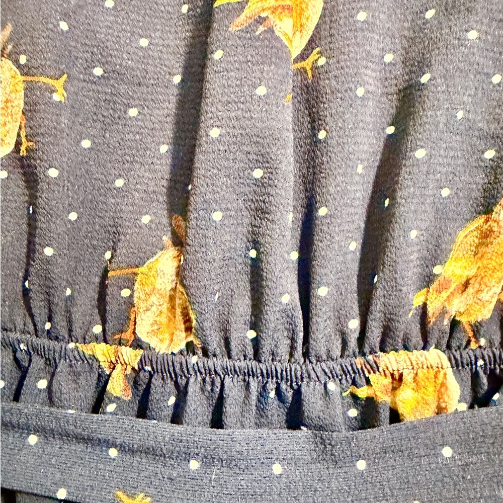 Retro dress with bird print, Monteau Los Angeles XL - Picture 9 of 12